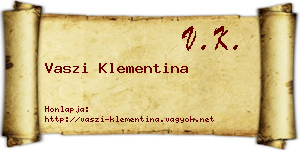 Vaszi Klementina névjegykártya